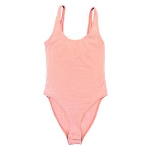 Topshop Ribbed Bodysuit, Mauve Pink, Women’s Size 4
